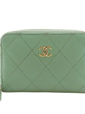CHANEL Matelasse Coin Purse AP0216 Zip coin purse Classic gold Caviar skin...
